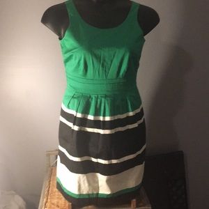 The Limited green and black dress